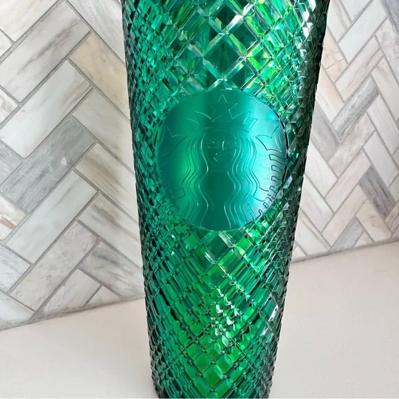 Like New Starbucks Emerald Jeweled Tumbler Cup - Picture 3 of 5